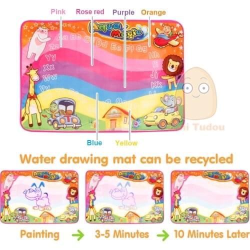 Kids Drawing Toys Board 86*57CM Water Drawing Mat With 2PCS Magic Pen Childs Coloring Painting Games