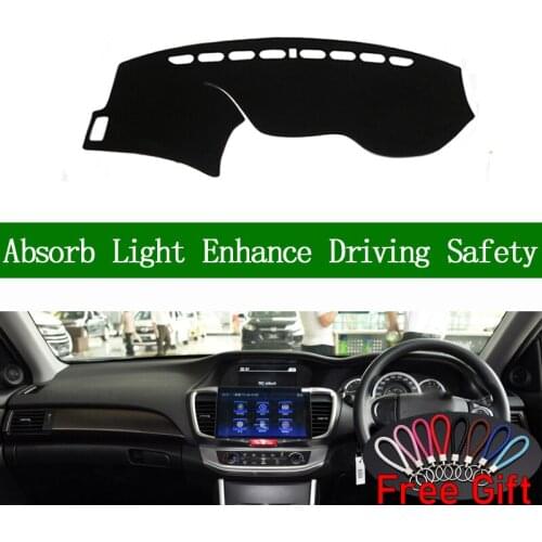 For Honda Accord 2014 2015 2016 Right Hand Drive Dashboard Cover Car Stickers Sun Shade Dash Mat Carpet Interior Accessories