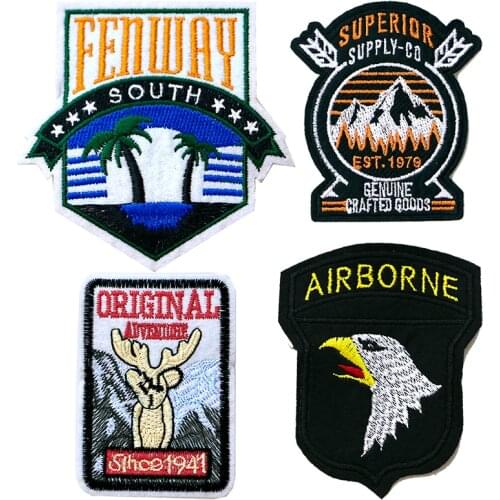 Eagle Air Force Military Tactics Patch Mountain icon Embroidered Applique Patches For DIY Iron on Badges Stickers on the clothes