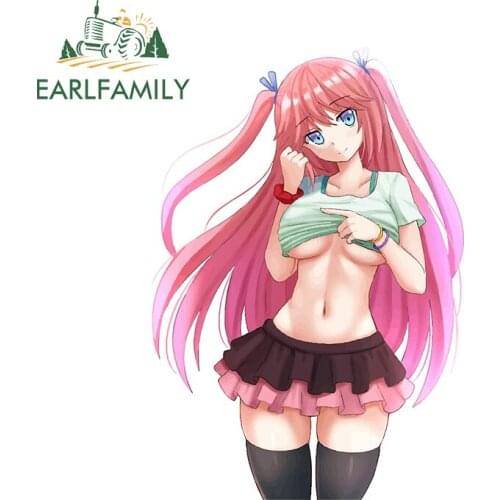 EARLFAMILY 13cm x 9.2cm for Airi Sakura Anime Car Sticker Creativite ScratchProof Waterproof Decal Motorcycle Windows Decoration