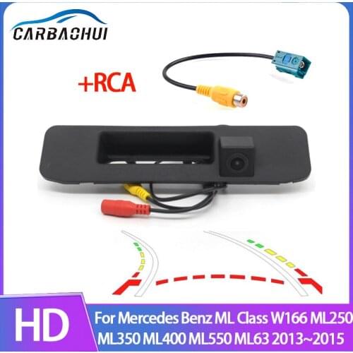 CCD HD Car Trunk Handle Rear View Camera For Mercedes Benz ML Class W166 ML250 ML350 ML400 ML550 ML63 2013~2015 Night Vision