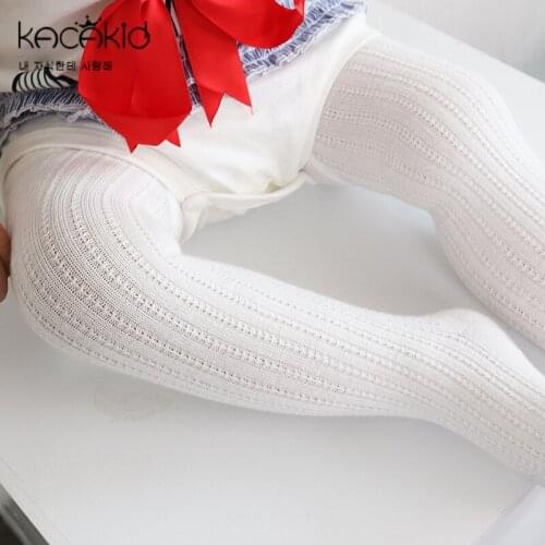 Kacakid Newborn Cotton Baby stockings kids Girls Pantyhose Mesh White Anti Slip Tights Stockings