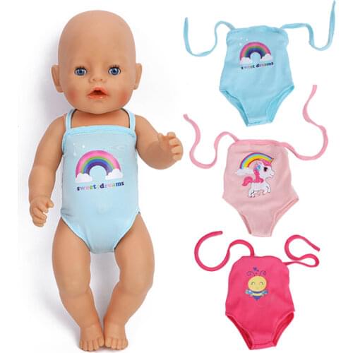 Short Summer Set Clothes Wear For 43cm Baby Doll 17inch Born Baby Doll Clothes