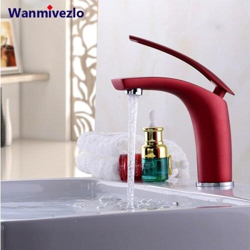 Copper Basin Faucet Hot And Cold Wash Basin Bathroom Wash Basin Single Hole Faucet Bathroom Faucet