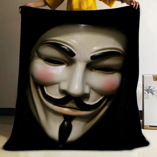 Musife Custom V for Vendetta Flannel Blanket Design Your own Blanket Flannel Blankets for Sofa DIY Dropshipping
