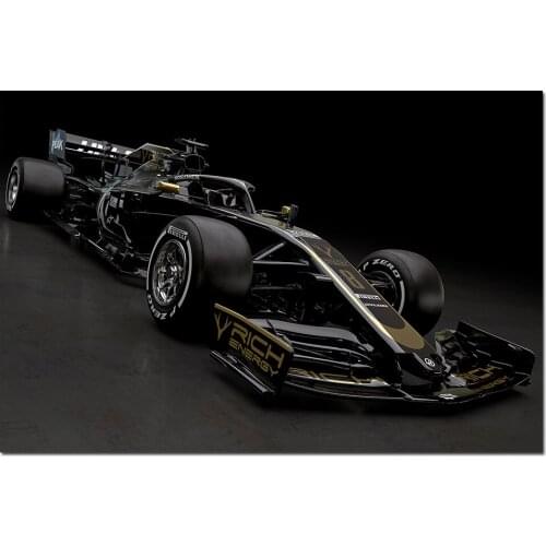 Wall Picture Formula1 Haas VF 19 Racing Car Canvas Painting Posters and Prints Wall Art Modern Home Decoration