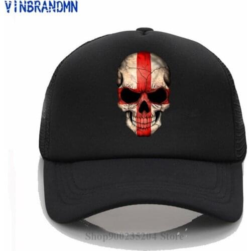 Viinbrandmn Novelty Dark Skull Deejay with Dominican Flag unisex Baseball hats Dominican Republic Skull Distressed Harajuku hats