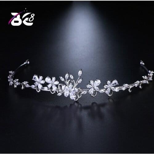 Be 8 New Arrival Fashion Jewelry AAA Cubic Zirconia Pave Women Tiaras Hair Accessories Beauty Bride Wedding Crown for Gifts H114