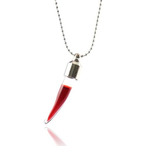 2PCS 6/8MM Perfume Bottle Necklace Wishing Necklace essential oil Keep Small Bottle Necklaces Blood Vial Necklace For Women