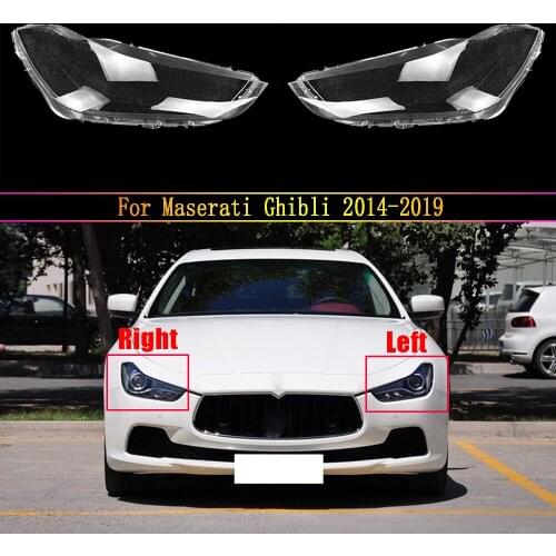 Car Front Lampshade Lens Glass Lamp Case Transparent Headlight Cover Shell For Maserati Ghibli 2014 2015 2016 2017 2018 2019