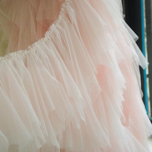 2meters/lot About 20cm wide exquisite pink/ white/coral pink mesh pleated lace irregular shape pants lace accessories X610