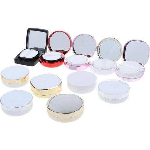Empty DIY Air Cushion Puff Box Beauty Make Up Case Foundation BB Cream Sponge Dispensing Hold Powder Puff Empty Box Multi Style