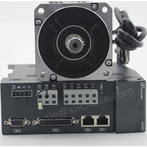 Lichuan 90st-M04025 1KW Absolute encoder 17bit servo motor with driver kit support can open 2500rpm 4Nm A6 series