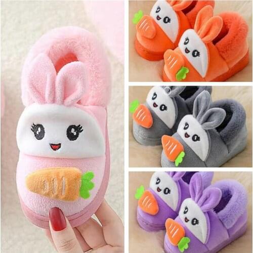 Kids Slippers For Toddler Boys Indoor Shoes Baby Girl Slides Cotton Flip Flop Warm Winter House Children Slipper Bedroom Shoes