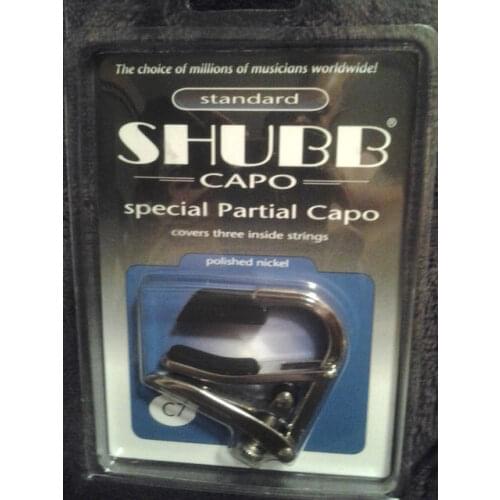 Shubb C7 Special Partial Guitar Capo Covers 3 inside Strings, Nickel Capotraste