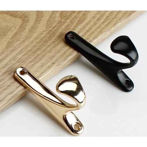 Modern Gold Wall Mount Hanger Hook For Coat Clothes Organizer Zinc Alloy Hanger Holder For Home Decor