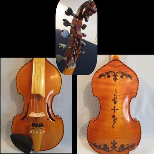 Baroque style SONG Brand master 5*5 string 14" Viola d'Amore,carving neck