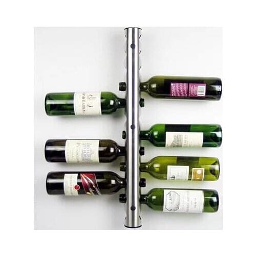 30pcs New 2016 Stainless Steel Bar Wine Rack Wine Shelf Wall Mounted Holder 8 Bottles 12 Bottles Free DHL FEDEX Shipping