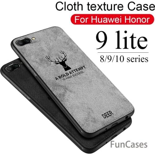 Cloth texture phone covers for honor 9 lite case on for huawei honor 10 lite 8 light huawaii honor 8 x 8x 9i 10lite 9lite 8lite
