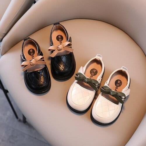 Spring New Fashion Girls Shoes Butterfly Mary Janes Shoes Baby Kids Leather Princess Shoes for Girl Chldren Flats Lolita Loafers