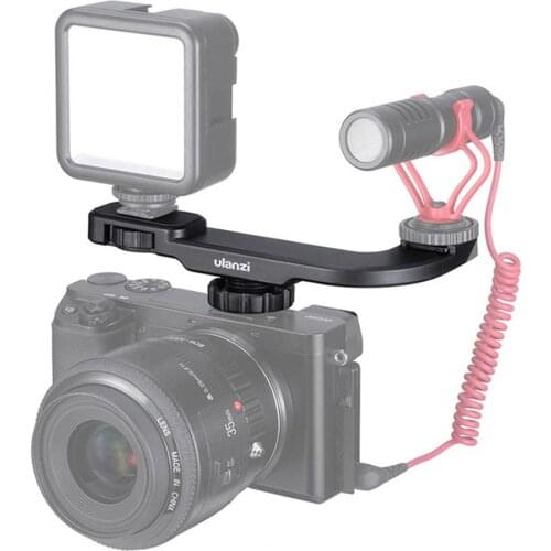 Ulanzi PT-8 Universal Hot Shoe Extension Mounting Interface Microphone Holder Bracket for Mobile Phone Sports Camera