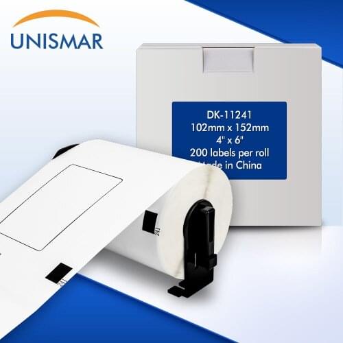 Unismar 102mm*152mm*200 pcs White DK11241 Labels Thermal Paper DK-11241 DK 11241 Compatible for Brother QL Label Printer QL-500
