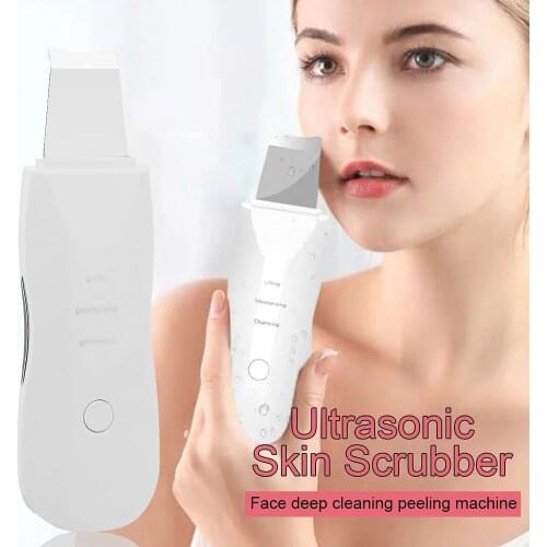 Skin Scrubber Facial Skin Scrubber USB Rechargeable Ultrasonic Facial Skin Scrubber Blackhead Remover Face Lifting Device 3 Mode