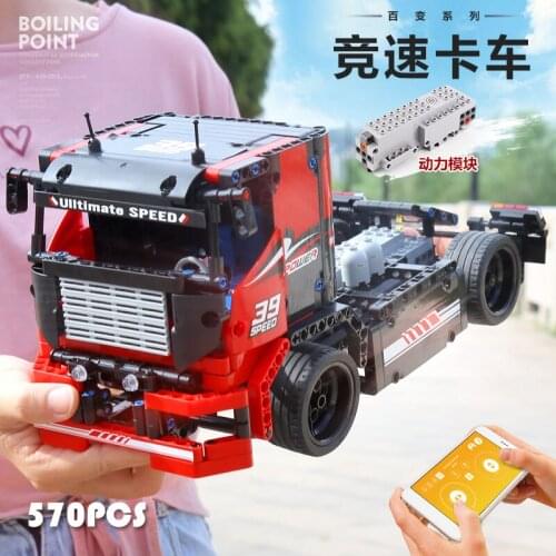 Mould King High-Tech Red 15002 truck Remote Control RC Car Electric truck Building Blocks bricks Toys For Children gifts