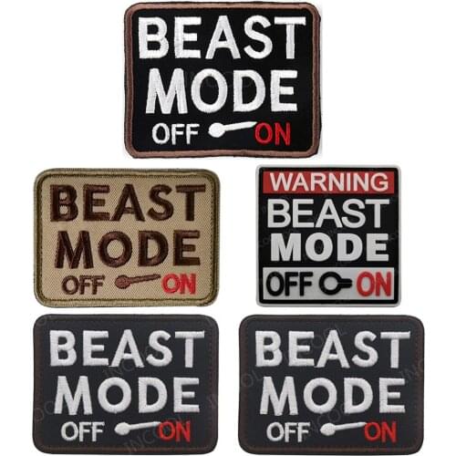 Beast Mode On Embroidery Patch US Army Military Patches Tactical Applique Emblem Combat Embroidered Badge Drop Shipping