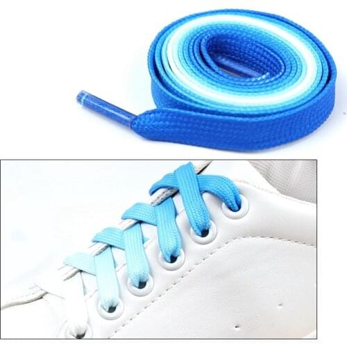 1pair Flat Rainbow Shoelaces Candy Shoelace Rainbow Shoe Laces Fit Colorful Kids Adult Canvas Sneakers Laces Shoe Accessoires
