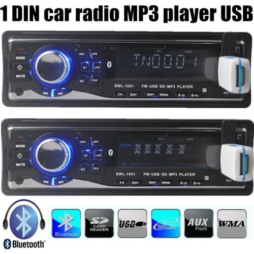 2.5 inch 1 DIN 1 din car MP3 2018 New Audio MP3 Player 12V Car Radio Stereo Bluetooth handfree In-Dash AUX/FM/USB/SD/ audio