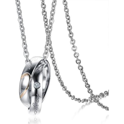 2021 Fashion And Simple Style Stainless Steel Material Rose Gold Temperament Pendant Necklace Suitable For Womens Jewelry