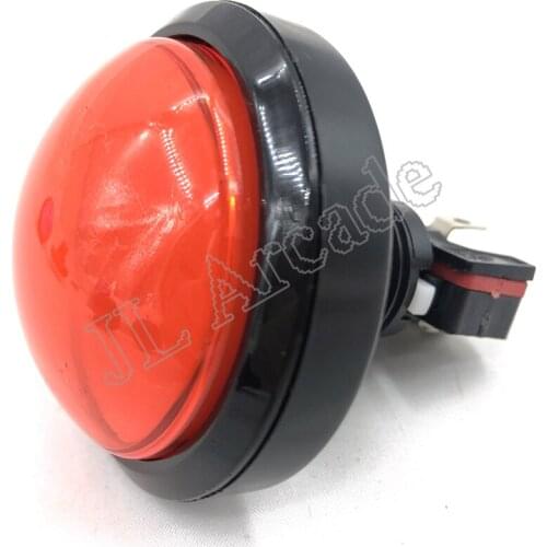 60mm Big Round Push Button LED Illuminated with Microswitch for DIY Arcade Game Machine Parts 5/12V Large Dome Light Switch