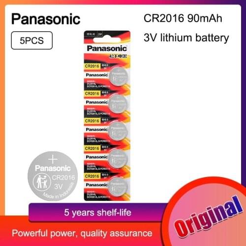 PANASONIC cr2016 5pcs original brand new battery for 3v button cell coin batteries for watch computer cr 2016 Suitable Watch