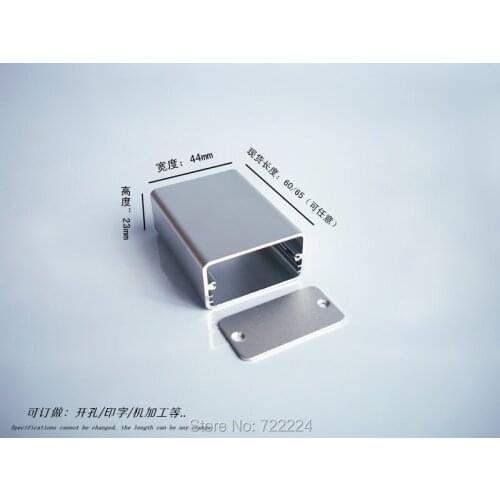 4 pcs/lot 44*23*60mm aluminum electronic project box electrical power case Housing DIY PCB shell control switch outlet enclosure