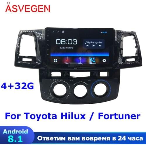TSP Screen Android 8.1 For Toyota Hilux / Fortuner Car Stereo Multimedia Player GPS Navigation With Ram 4G Rom 32G Video Player