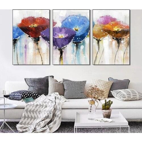 Frameless Modern Minimalist Canvas Decorative Painting Core Nordic Triptych Decorative Painting for Living Room and Bedroom