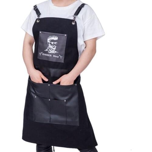 Black Salons Hairdressing Cape for Hair Cutting Apron Oxford Buga Barber Pocket Hair Cutting Dyeing Cape Hairdresser Antifouling
