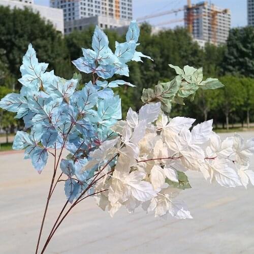 1pc 3 forks simulation Leaves Branch fake flower Plants for Home Wedding Party Decoration diy floral arrangement material