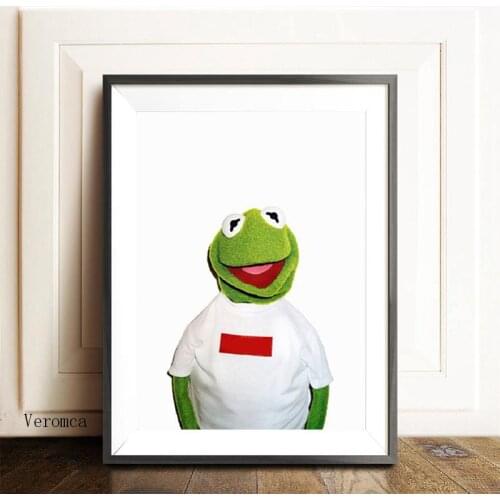 Kermit The Frog Kids Room Decor Canvas Poster Modern Wall Art Print Painting Hot Fashion Modular Pictures Home Room Decoration