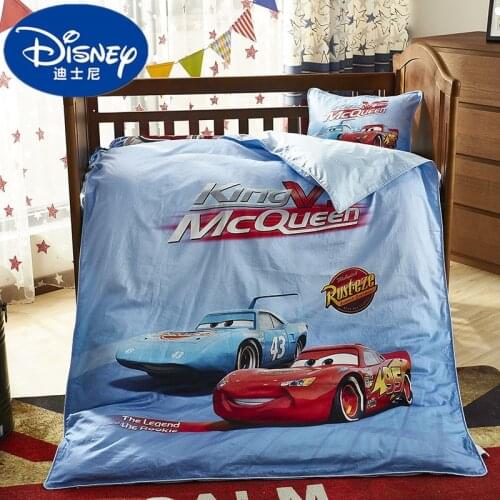 Disney 3PCS Baby cot Bedding Sets Minnie Mickey mouse Princess Sophia McQueen cars Cartoon Quilt Cover children 60x120cm cot