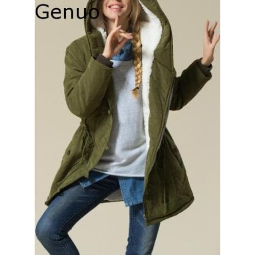 Genuo New Winter Jacket Women Hoody Long Style Cotton Warm Fur Coat Women Parka Plus Size M~XXXXL Jaqueta Feminina Abrigos
