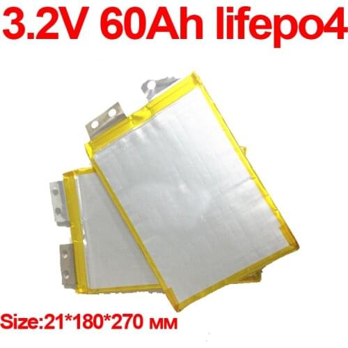 Lithium 3.2v 60Ah lifepo4 battery for DIY 12v 48v 300Ah battery pack vechicle inverter solar backup power scooter RV boat