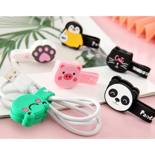 Magnetic Animals Cable Organizer Earbud Cord Holder Charger Clips Desk Cable Management Bookmark Cord Keeper Wire Wrap