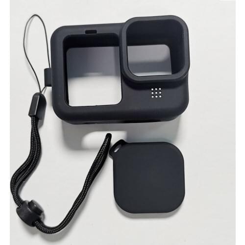 Soft Silicone Protective Case Cover Skin Sleeve Safety Wrist Strap Lanyard For GoPro Hero 9 Black Go Pro Accessories