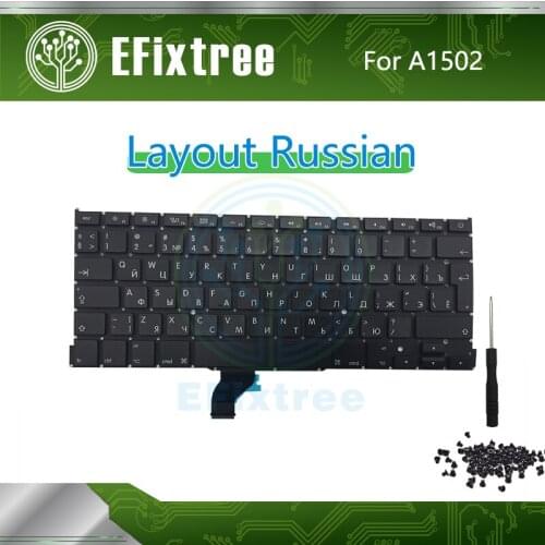 New A1502 Keyboard Russian Backlight For Macbook Pro Retina 13" A1502 Layout 2013 2014 2015 EMC2678 EMC2875 EMC2835 Screws
