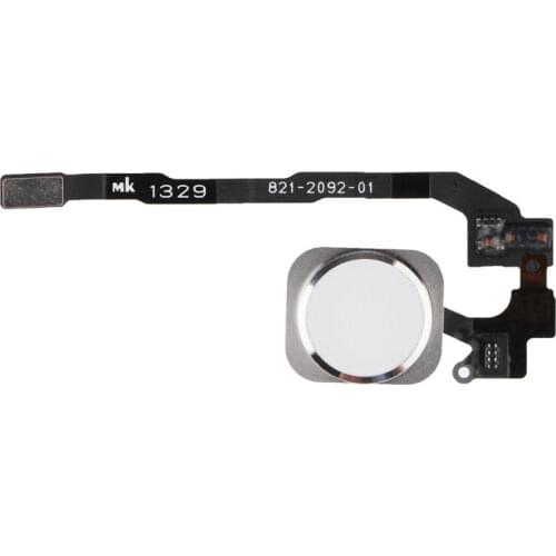 Flat white Home button for Apple Iphone cable 5S No fingerprint reader assembled