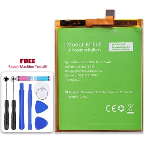 Original Kikiss BT565 / BT566 3000mAh Battery For Leagoo KIICAA Mix T5 T5C BT565 BT566 Bateria Batteries