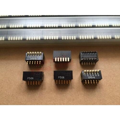 Original new 100% DIP 6bit keyboard dial switch DYS-6 2.54mm spacing side dial gold-plated foot
