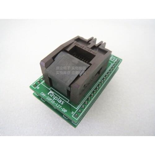 Clamshell SOIC20 FP-20-1.27-06 SOP20 ENPLAS IC Burning seat Adapter testing seat Test Socket test bench